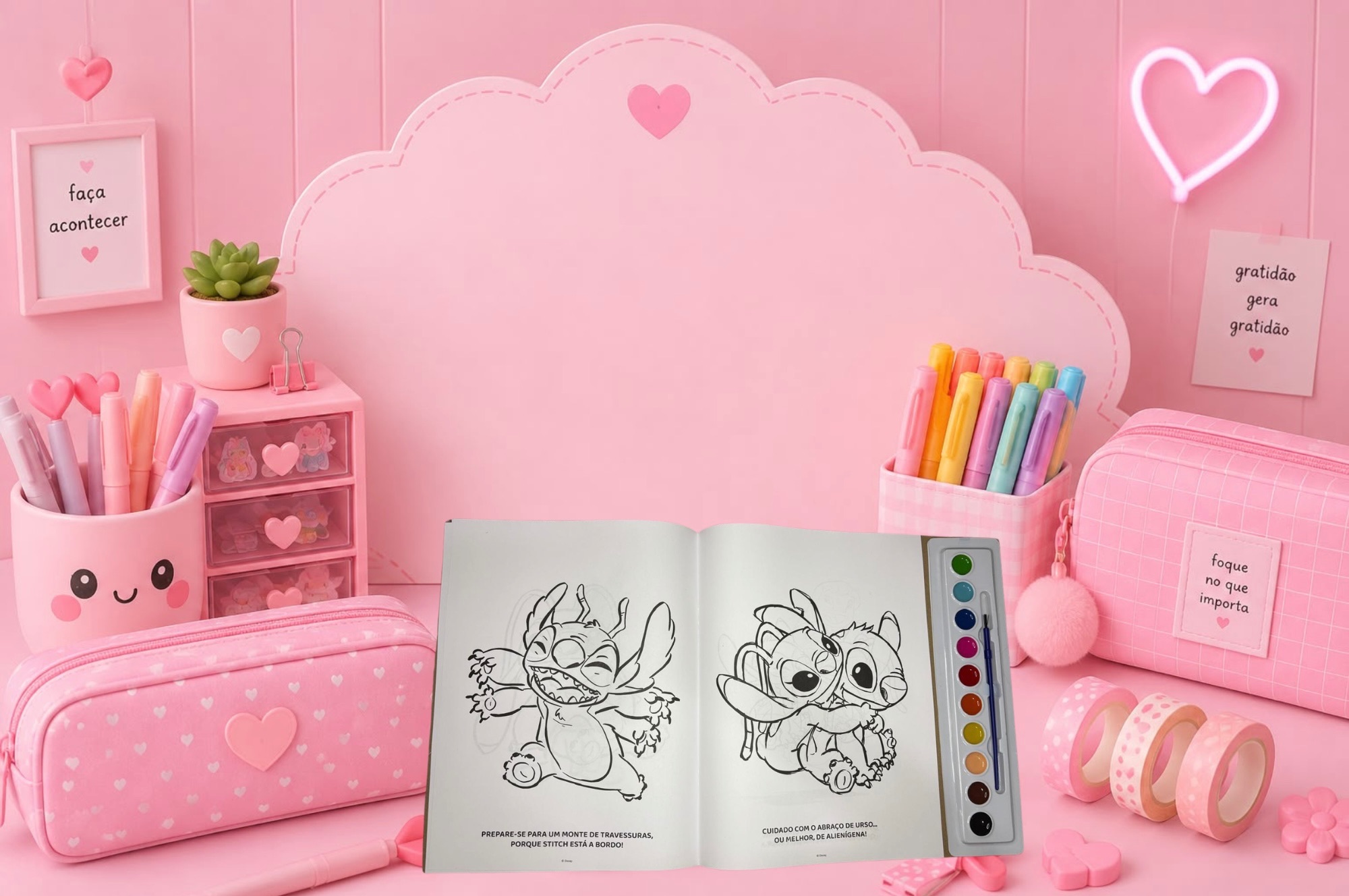 Livro de Pintura Aquarela Stitch - Imagem 2
