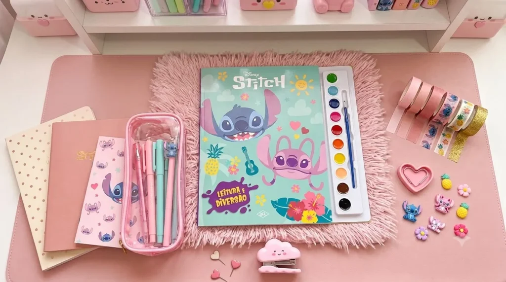 Livro de Pintura Aquarela Stitch
