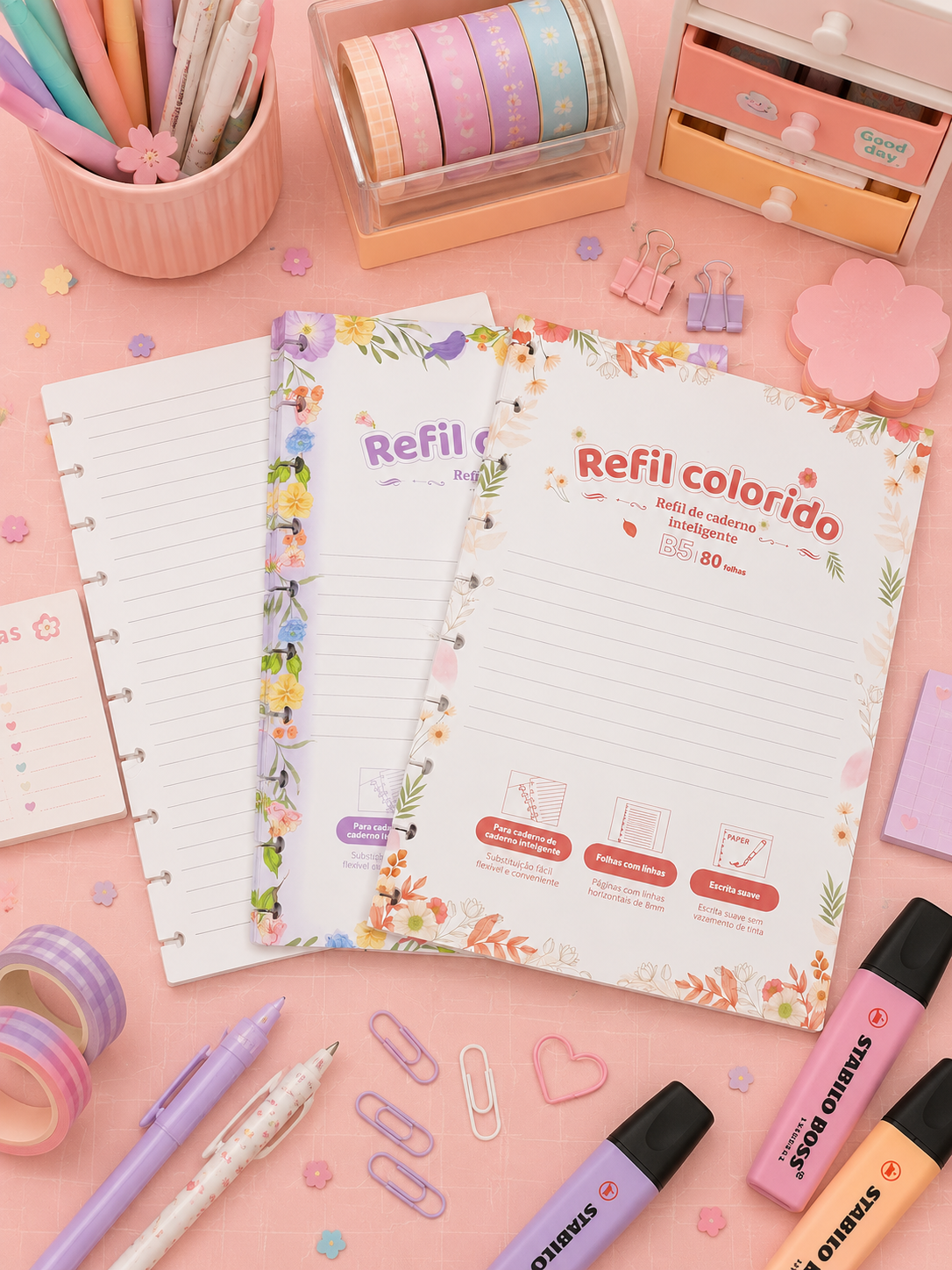 Refil Decorado de Caderno Inteligente (10 Discos) - Imagem 1