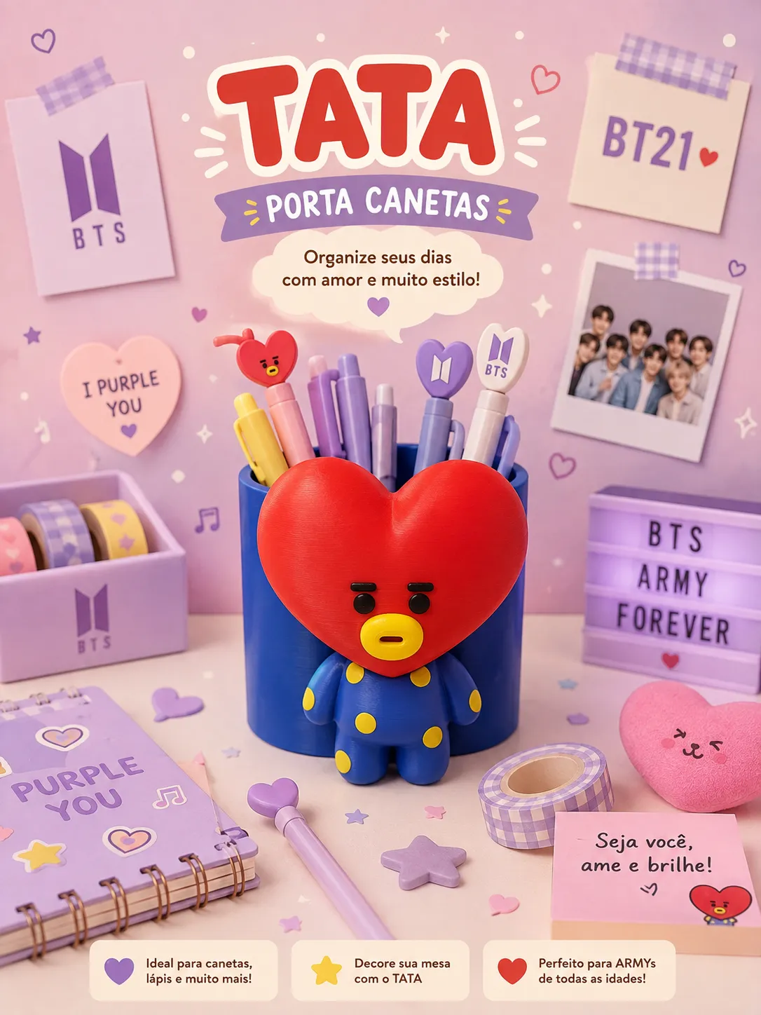 Porta Canetas BTS - Imagem 2