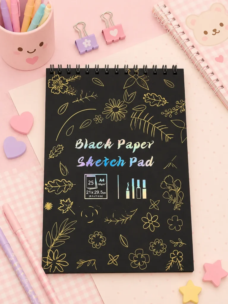 Bloco de Desenho Preto A4