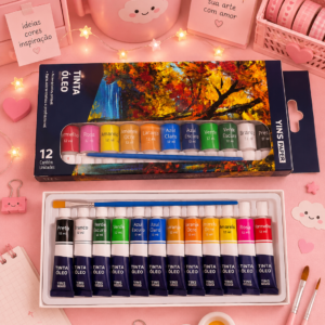 Kit Tinta Óleo C/ 12 Cores - Imagem 3