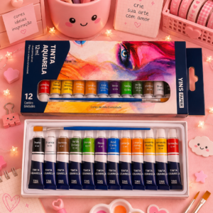 Kit Tinta Aquarela C/ 12 Cores - Imagem 2