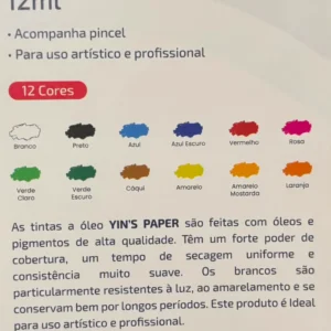 Kit Tinta Óleo C/ 12 Cores - Imagem 2