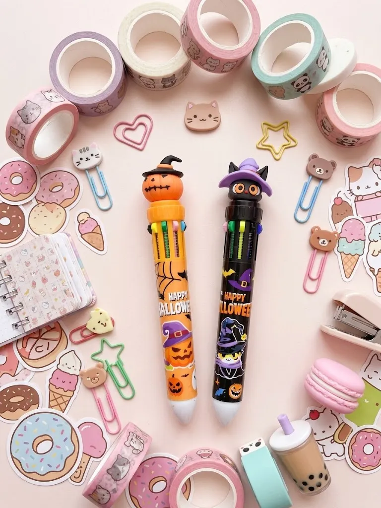 Caneta Halloween C/ 10 Cores