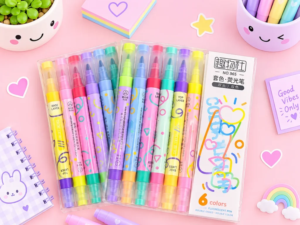 Kit Marca Texto 2 Pontas