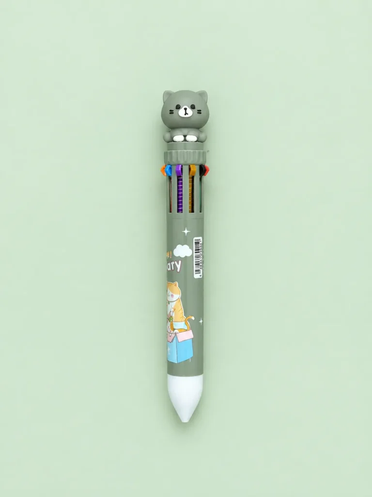 Caneta 10 Cores Gatinho